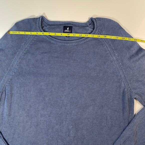 Johnnie-O Men’s Laguna Blue Linen Tencel Knit Sweater Sz XXL nautical coastal - Picture 3 of 10